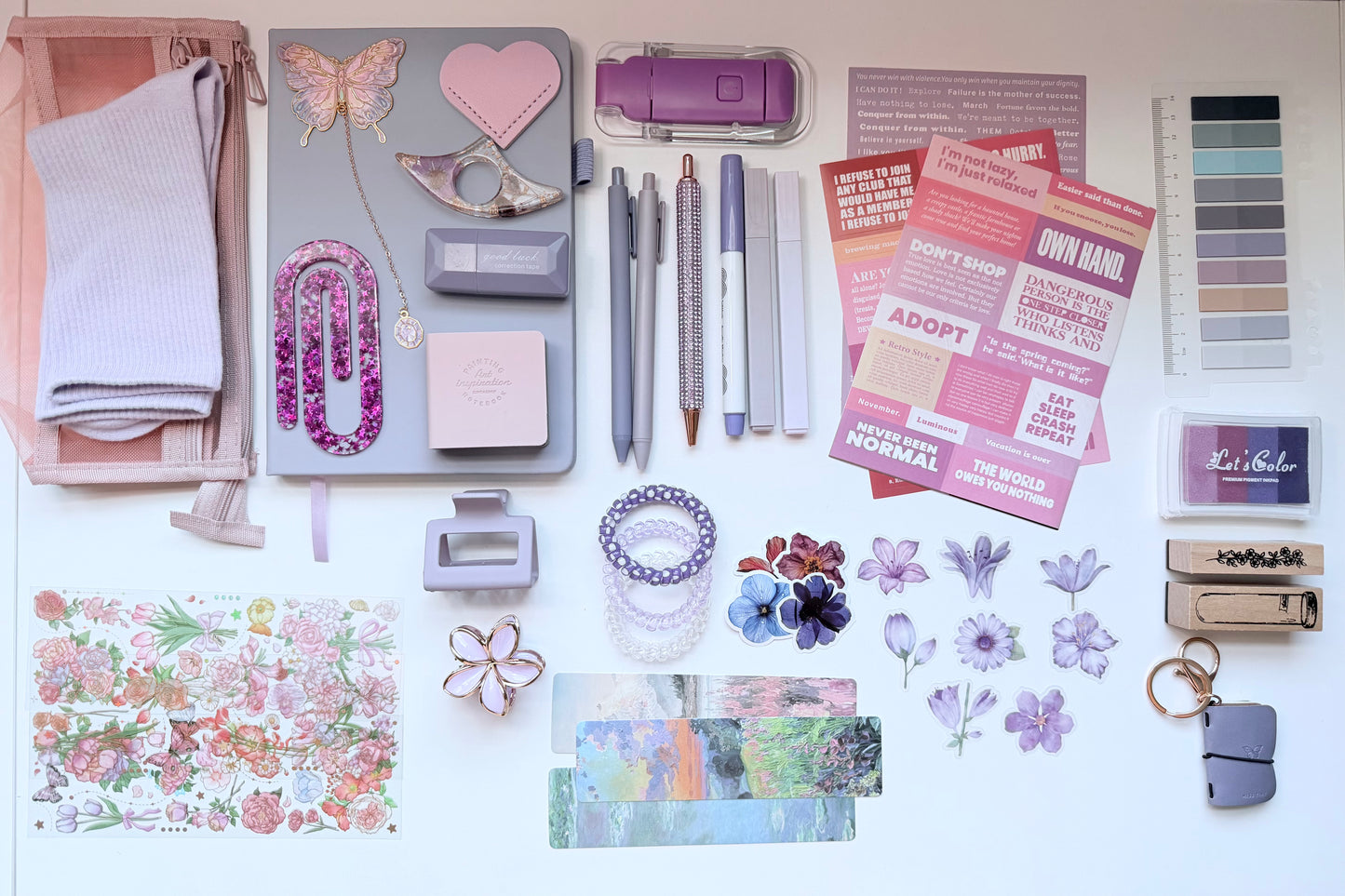 Lavender Aesthetic Stationery Box 💜
