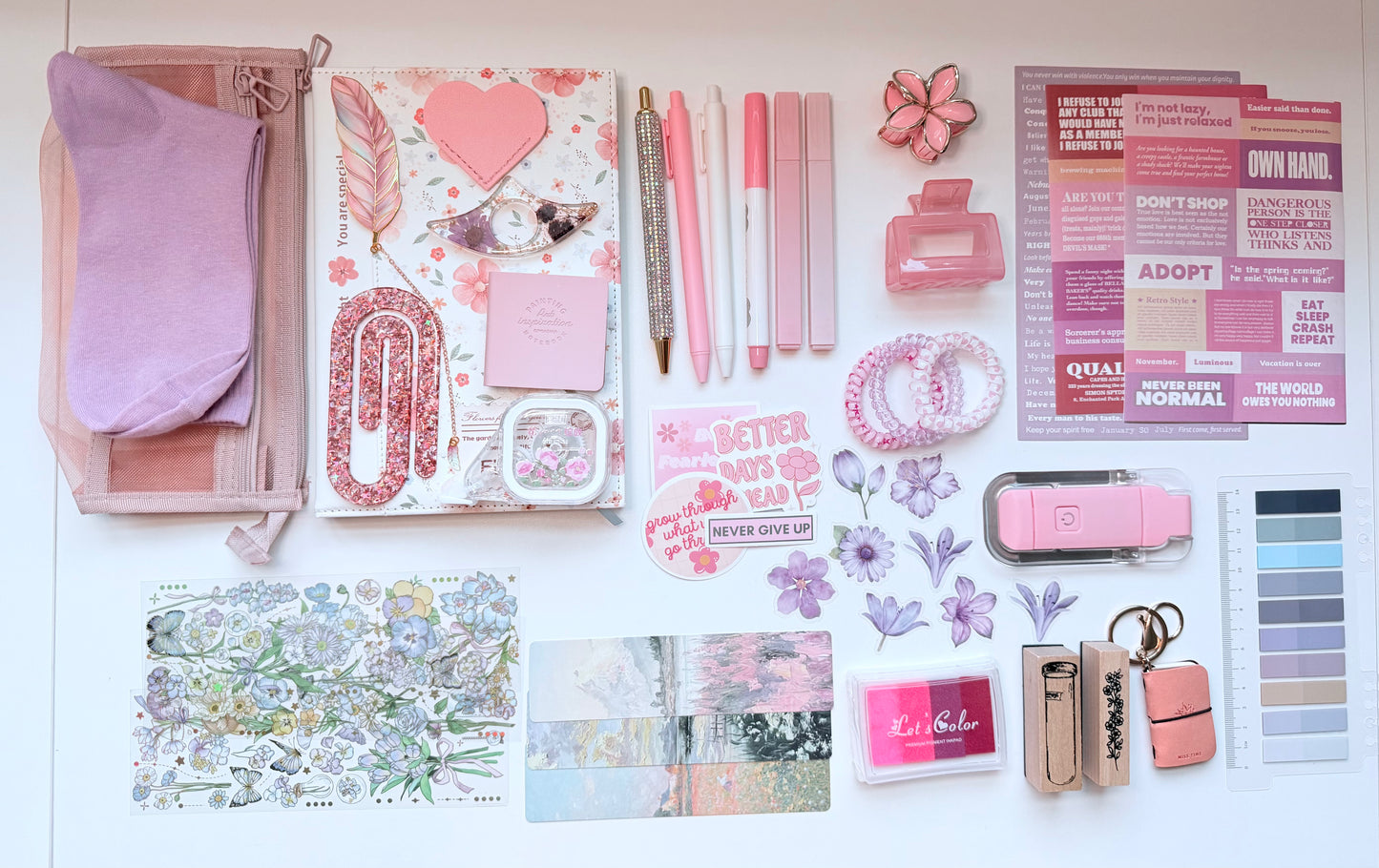 BEST SELLER 💕 Soft Pink & Lavender Stationery Box 💖💜