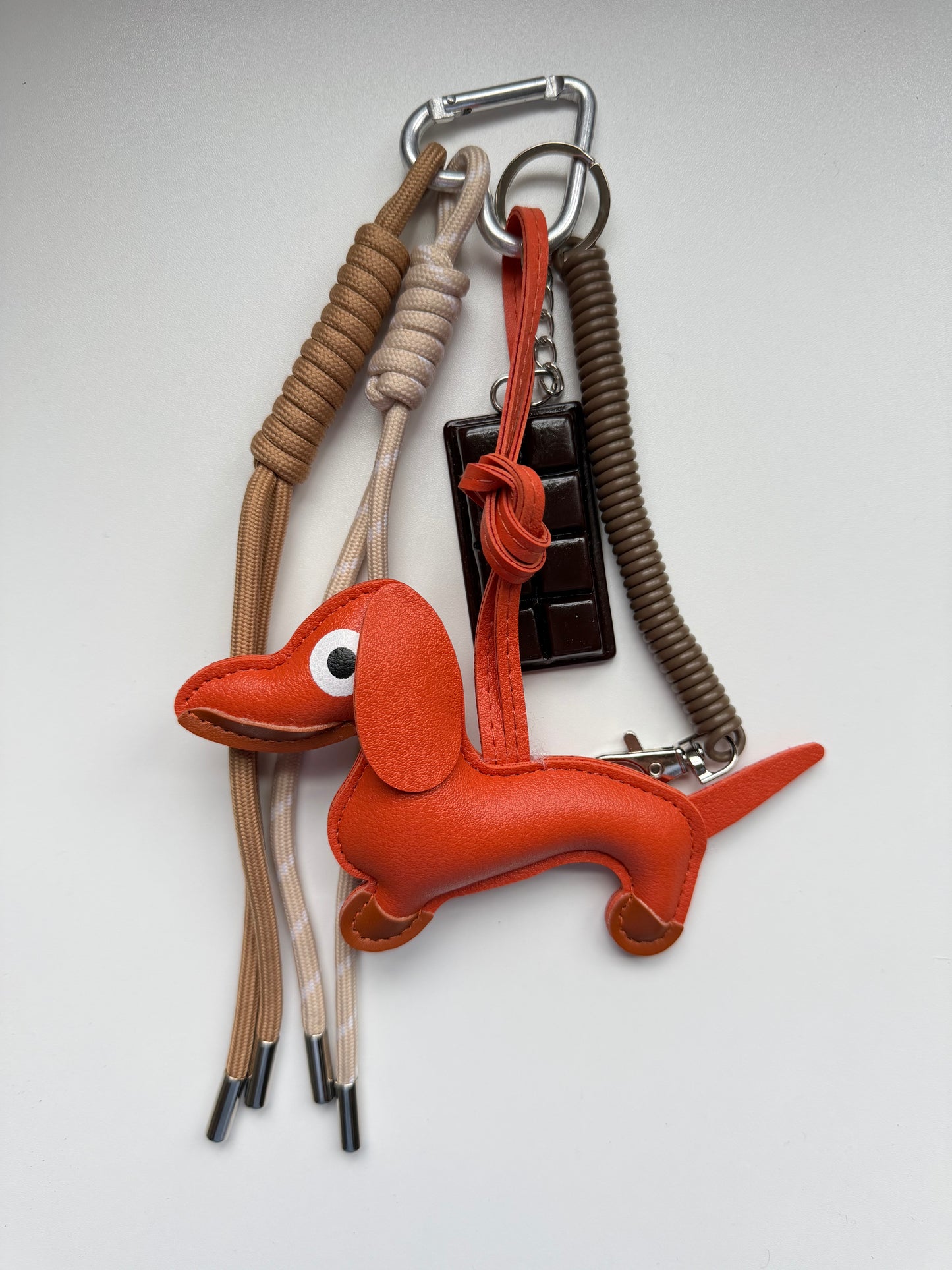 Dachshund Charm Keychain Set 🐶✨